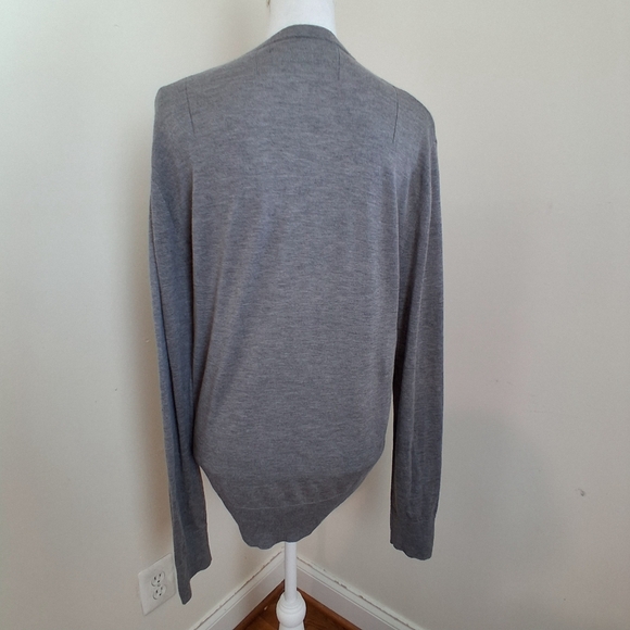 All Saints Mode Merino Crew Neck  Ramskull Grey Sweater Size M - Picture 5 of 9